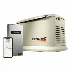 Dual Fuel Generators Generac 7210 Guardian 24KW Home Backup Generator With Whole House Switch Wifi-Enabled