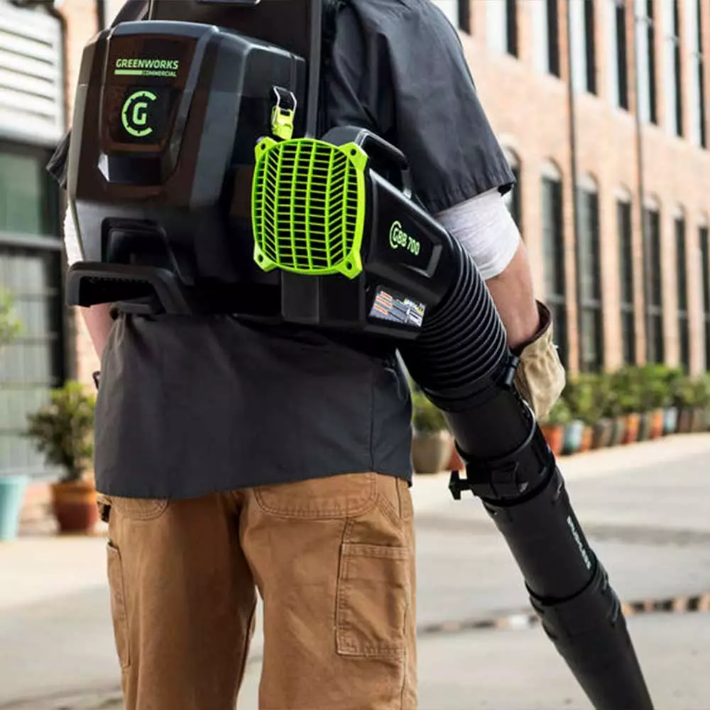 GreenWorks Commercial GBB700 82V 690 CFM Dual Port Backpack Blower - Bare Tool 5 GreenWorks Commercial GBB700 82V 690 CFM Dual Port Backpack Blower - Bare Tool