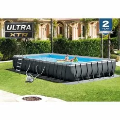 Intex 26377EH 32' X 16' X 52" Rectangular Ultra XTR Frame Above Ground Pool Set Pools