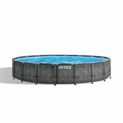 Pools Intex 26743EH 18' X 48" Greywood Prism Frame Premium Pool Set W/ Pump