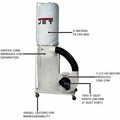 JET 708658K DC-1100VX-5M 1.5HP 1PH Dust Collector Filter Kit Tools & Equipment