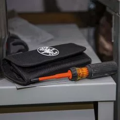 Klein 32288 8 In 1 Insulated Interchangeable Screwdriver Set W/ Carrying Pouch