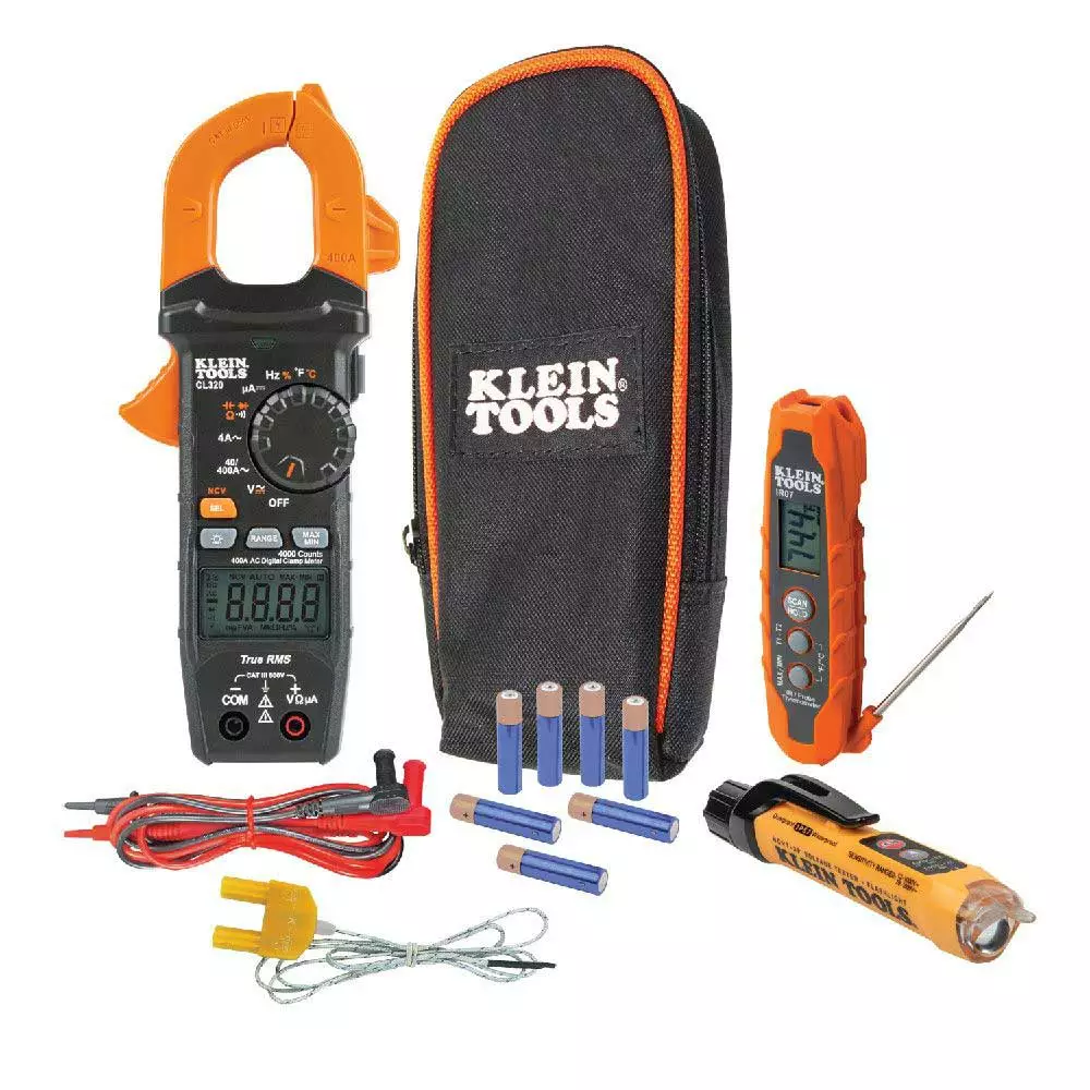 Tools & Equipment Klein CL320KIT Digital Clamp Meter Infrared/Probe Thermometer HVAC Kit 3 Tools & Equipment Klein CL320KIT Digital Clamp Meter Infrared/Probe Thermometer HVAC Kit