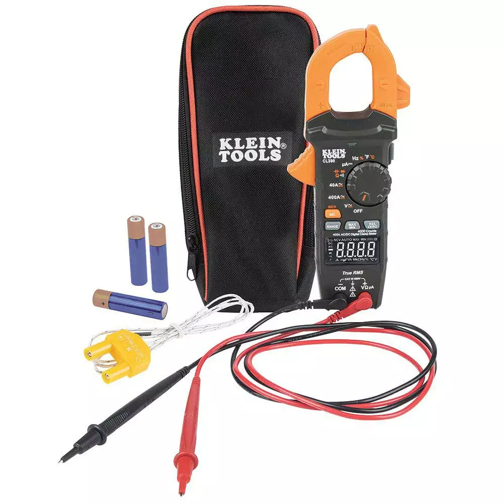 Klein CL390 AC/DC High Visibility Digital Clamp Meter Auto-Ranging 400 Amp 3 Klein CL390 AC/DC High Visibility Digital Clamp Meter Auto-Ranging 400 Amp