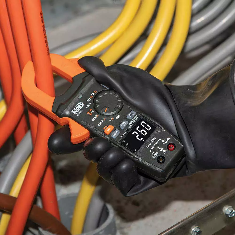 Klein CL390 AC/DC High Visibility Digital Clamp Meter Auto-Ranging 400 Amp 9 Klein CL390 AC/DC High Visibility Digital Clamp Meter Auto-Ranging 400 Amp