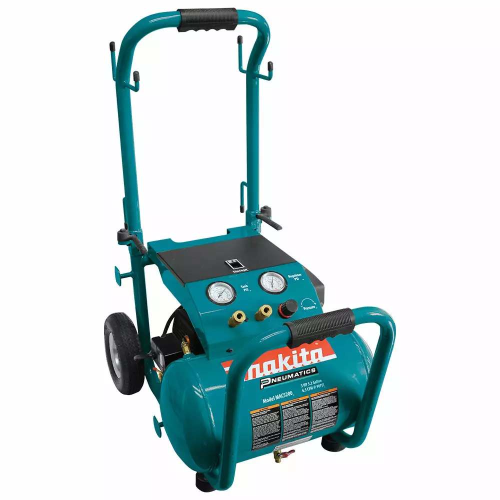 Makita MAC5200 3.0 HP Cast Iron Roll Cage Big Bore Air Compressor Tools & Equipment 3 Makita MAC5200 3.0 HP Cast Iron Roll Cage Big Bore Air Compressor Tools & Equipment
