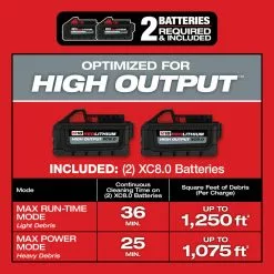 Milwaukee 0920-22HD M18 FUEL 9 Gallon Dual-Battery Wet/Dry Vacuum Kit Tools & Equipment