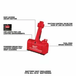Milwaukee 0980-20B M12 AIR-TIP Utility Nozzle Attachment W/ 4.0Ah Battery Kit Tools & Equipment