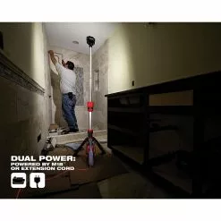 Tools & Equipment Milwaukee 2132-20 M12 12V 1,400-Lumen Dual Power Tower Light - Bare Tool