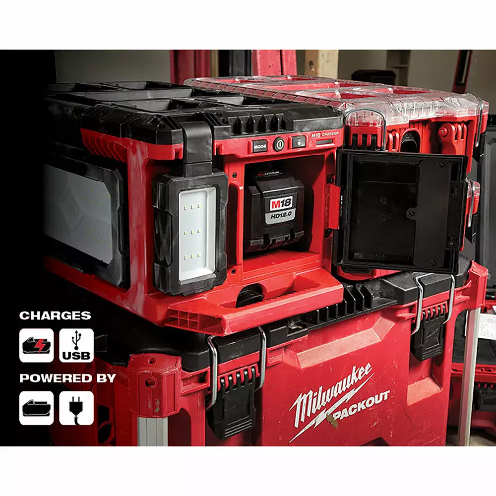 Tools & Equipment Milwaukee 2357-20 M18 18V PACKOUT 3000 Lumen Multi-Directional Light/Charger 8 Tools & Equipment Milwaukee 2357-20 M18 18V PACKOUT 3000 Lumen Multi-Directional Light/Charger