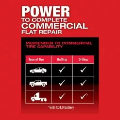 Milwaukee 2409-22 M12 FUEL 12V Brushless Li-Ion Low Speed Tire Buffer Kit Automotive