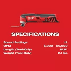 Tools & Equipment Milwaukee 2426-21 M12 12V Lithium-Ion Multi-Tool Kit 14 Tools & Equipment Milwaukee 2426-21 M12 12V Lithium-Ion Multi-Tool Kit