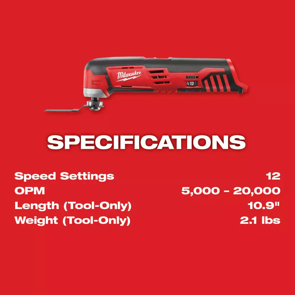 Tools & Equipment Milwaukee 2426-21 M12 12V Lithium-Ion Multi-Tool Kit 6 Tools & Equipment Milwaukee 2426-21 M12 12V Lithium-Ion Multi-Tool Kit