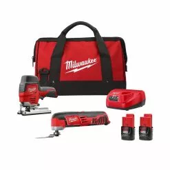Milwaukee 2445-22MT M12 Cordless Lithium-Ion Oscillating 2 Tool Combo Kit Tools & Equipment