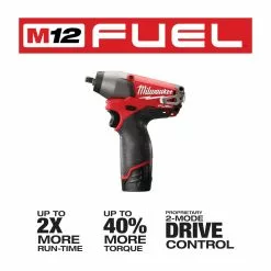 Tools & Equipment Milwaukee 2454-22 M12 FUEL 12V 3/8-Inch Impact Wrench Kit 15 Tools & Equipment Milwaukee 2454-22 M12 FUEL 12V 3/8-Inch Impact Wrench Kit