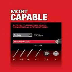 Tools & Equipment Milwaukee 2459-22 M12 FUEL 12V Brushless Li-Ion Commercial Tire Flat Repair Kit 19 Tools & Equipment Milwaukee 2459-22 M12 FUEL 12V Brushless Li-Ion Commercial Tire Flat Repair Kit