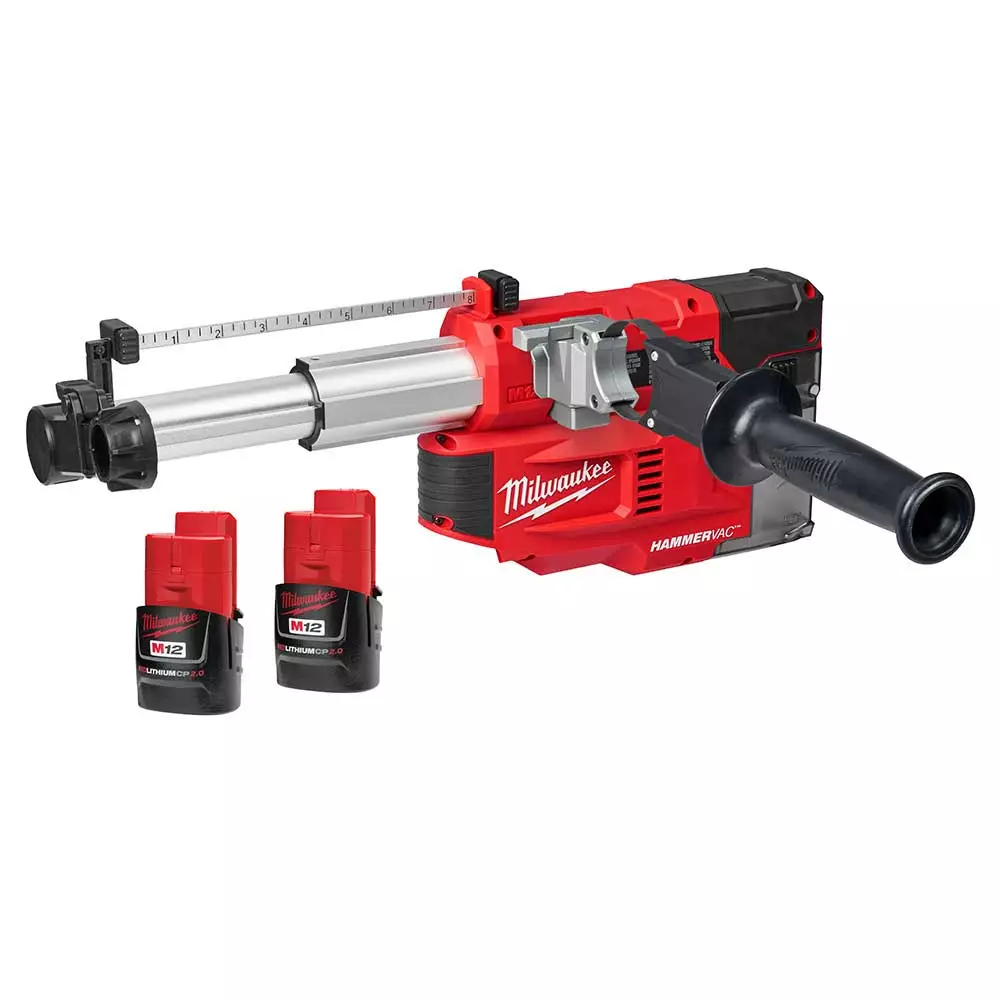 Milwaukee 2509-22 M12 12V HAMMERVAC Li-Ion Cordless Universal Dust Extractor Kit Tools & Equipment 3 Milwaukee 2509-22 M12 12V HAMMERVAC Li-Ion Cordless Universal Dust Extractor Kit Tools & Equipment