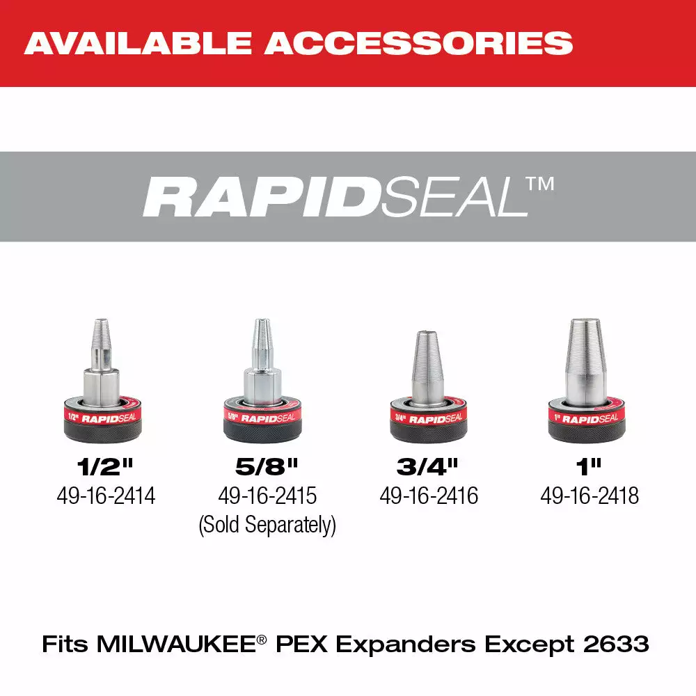 Milwaukee 2532-22 M12 FUEL 12V ProPEX Expander Kit W/RAPID SEAL Expander Heads Tools & Equipment 11 Milwaukee 2532-22 M12 FUEL 12V ProPEX Expander Kit W/RAPID SEAL Expander Heads Tools & Equipment