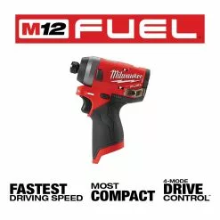Milwaukee 2553-20 M12 FUEL 12V 1/4-Inch Hex Impact Driver - Bare Tool Tools & Equipment