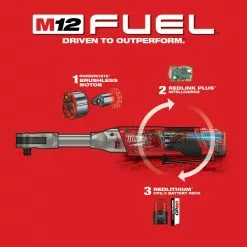 Milwaukee 2560-21 M12 FUEL 12V 3/8 Inch Extended Reach Ratchet 2.0AH Kit
