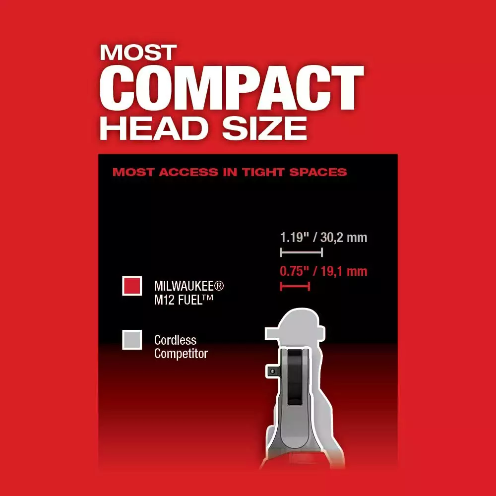 Tools & Equipment Milwaukee 2566-20 M12 FUEL 12V 1/4" Brushless High Speed Ratchet - Bare Tool 8 Tools & Equipment Milwaukee 2566-20 M12 FUEL 12V 1/4" Brushless High Speed Ratchet - Bare Tool