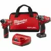 Milwaukee 2598-22 M12 FUEL 12V 2-Tool Hammer Drill And Impact Driver Combo Kit