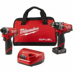 Milwaukee 2598-22 M12 FUEL 12V 2-Tool Hammer Drill And Impact Driver Combo Kit