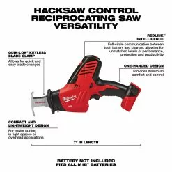 Tools & Equipment Milwaukee 2625-20 M18 18V HACKZALL Reciprocating Saw - Bare Tool