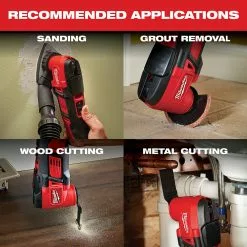 Milwaukee 2626-20 M18 18V Multi-Tool W/ Adapter - Bare Tool 17 Milwaukee 2626-20 M18 18V Multi-Tool W/ Adapter - Bare Tool