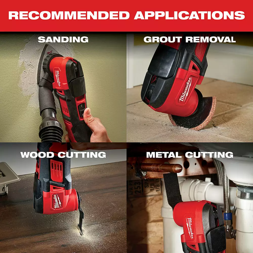 Milwaukee 2626-20 M18 18V Multi-Tool W/ Adapter - Bare Tool 7 Milwaukee 2626-20 M18 18V Multi-Tool W/ Adapter - Bare Tool