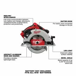 Tools & Equipment Milwaukee 2631-20 M18 18V 7-1/4-Inch Brushless Circular Saw - Bare Tool