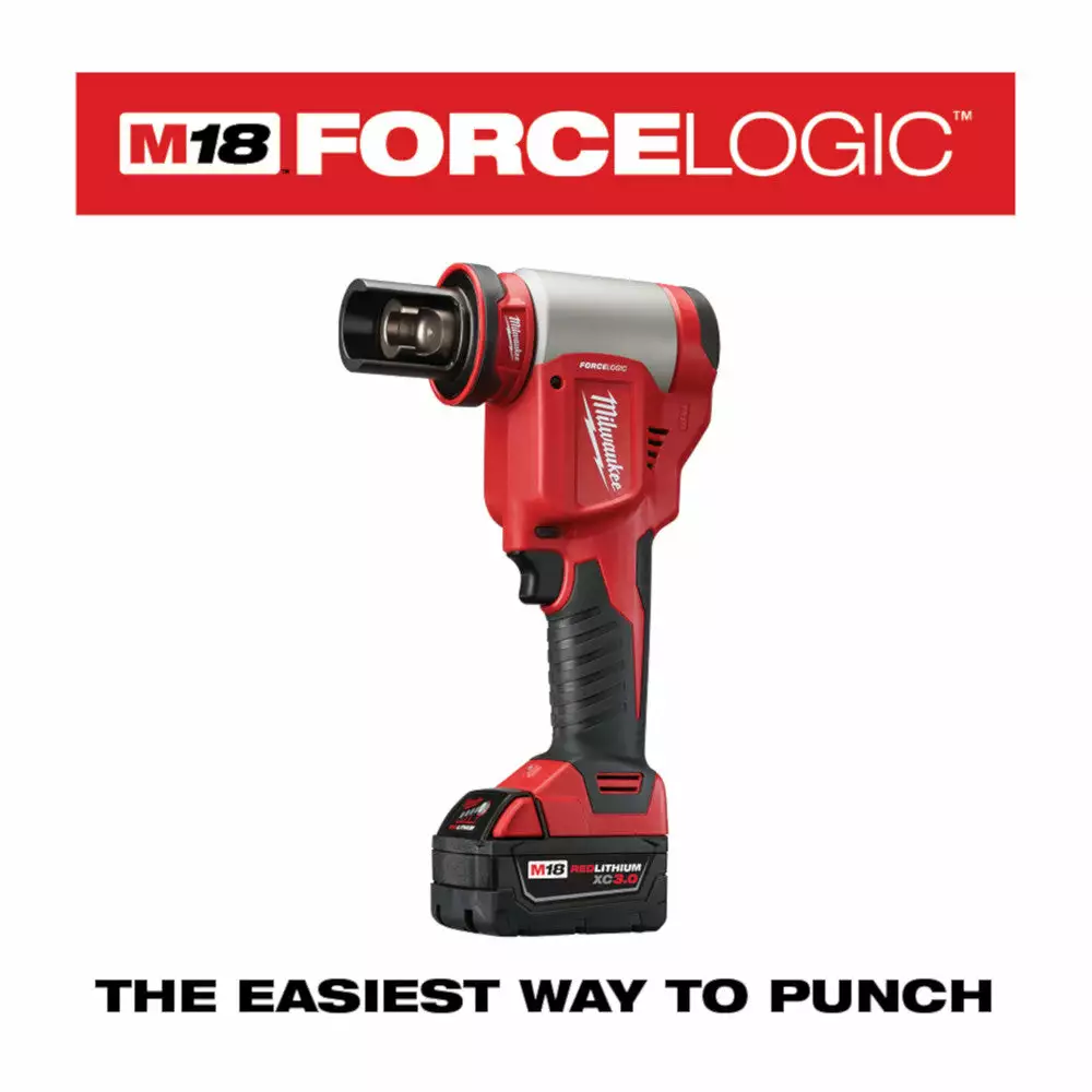 Tools & Equipment Milwaukee 2676-22 M18 18V FORCE LOGIC 10T Knockout Tool Kit W/ 1/2" -2" Capacity 5 Tools & Equipment Milwaukee 2676-22 M18 18V FORCE LOGIC 10T Knockout Tool Kit W/ 1/2" -2" Capacity