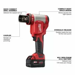 Tools & Equipment Milwaukee 2676-22 M18 18V FORCE LOGIC 10T Knockout Tool Kit W/ 1/2" -2" Capacity 17 Tools & Equipment Milwaukee 2676-22 M18 18V FORCE LOGIC 10T Knockout Tool Kit W/ 1/2