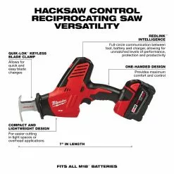 Tools & Equipment Milwaukee 2695-24 M18 18V Cordless Power Lithium-Ion 4-Tool Combo Kit 17 Tools & Equipment Milwaukee 2695-24 M18 18V Cordless Power Lithium-Ion 4-Tool Combo Kit