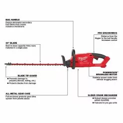 Lawn & Outdoor Power Milwaukee 2726-20 M18 FUEL 18V 24-Inch Ergonomic Hedge Trimmer - Bare Tool