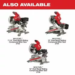 Milwaukee 2734-20 M18 FUEL 18V 10" Dual Bevel Carbide Blade Miter Saw -Bare Tool Tools & Equipment 28 Milwaukee 2734-20 M18 FUEL 18V 10