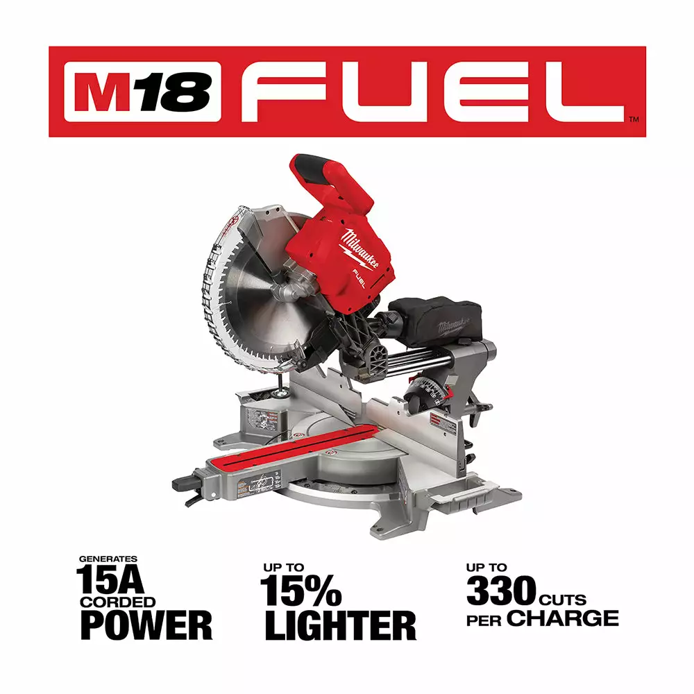 Milwaukee 2739-20 M18 FUEL 18V 12" Dual Bevel Slide Compound Miter Saw-Bare Tool 5 Milwaukee 2739-20 M18 FUEL 18V 12" Dual Bevel Slide Compound Miter Saw-Bare Tool