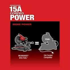 Milwaukee 2739-20 M18 FUEL 18V 12" Dual Bevel Slide Compound Miter Saw-Bare Tool 20 Milwaukee 2739-20 M18 FUEL 18V 12