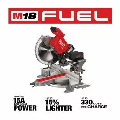 Saws Milwaukee 2739-21HD M18 FUEL 18V 12" Dual Bevel Sliding Compound Miter Saw Kit 19 Saws Milwaukee 2739-21HD M18 FUEL 18V 12
