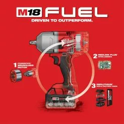 Tools & Equipment Milwaukee 2766-22 M18 FUEL 18V 1/2-Inch High Torque Detent Pin Impact Wrench Kit 19 Tools & Equipment Milwaukee 2766-22 M18 FUEL 18V 1/2-Inch High Torque Detent Pin Impact Wrench Kit