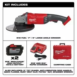 Milwaukee 2785-22HD M18 FUEL 18V 7/9-Inch Large Angle Grinder Kit Tools & Equipment