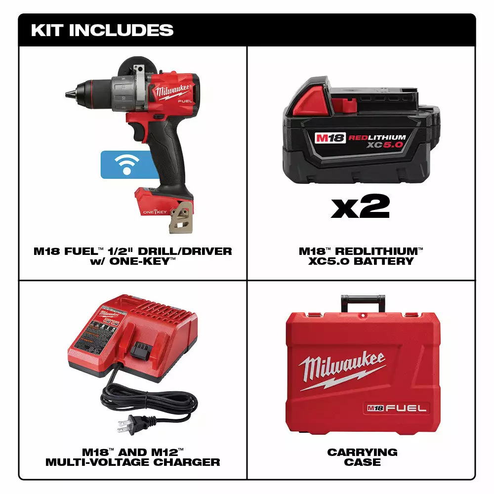 Tools & Equipment Milwaukee 2805-22 M18 FUEL 18V 1/2-Inch Cordless Drill/Driver Kit 4 Tools & Equipment Milwaukee 2805-22 M18 FUEL 18V 1/2-Inch Cordless Drill/Driver Kit