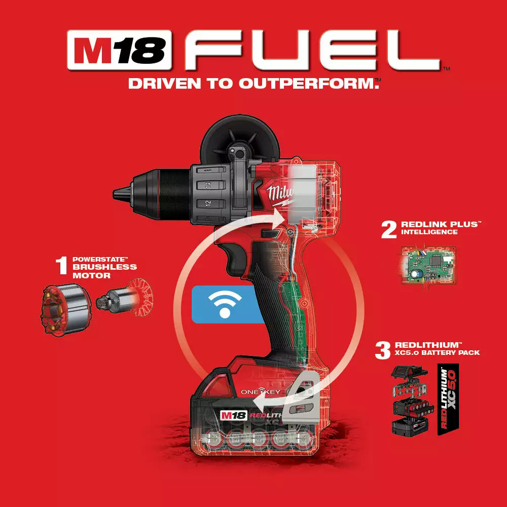 Tools & Equipment Milwaukee 2805-22 M18 FUEL 18V 1/2-Inch Cordless Drill/Driver Kit 9 Tools & Equipment Milwaukee 2805-22 M18 FUEL 18V 1/2-Inch Cordless Drill/Driver Kit