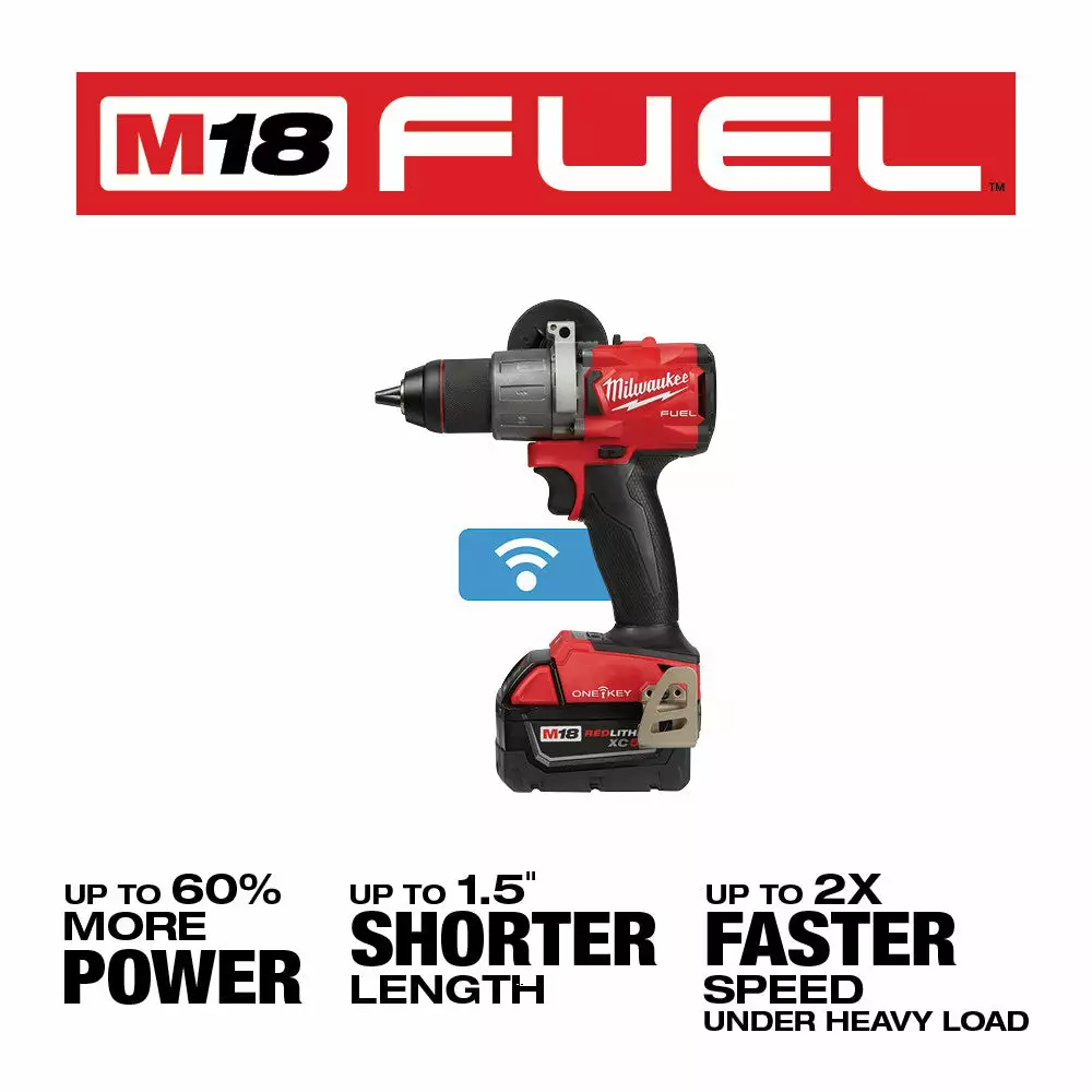 Tools & Equipment Milwaukee 2806-22 M18 FUEL 18V 1/2-Inch Cordless Hammer Drill Kit 5 Tools & Equipment Milwaukee 2806-22 M18 FUEL 18V 1/2-Inch Cordless Hammer Drill Kit