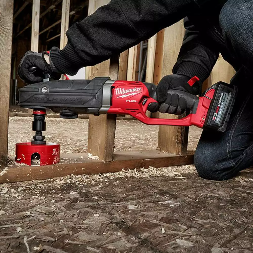 Milwaukee 2811-20 M18 FUEL 18V Super Hawg Right Angle Drill Quik-Lok - Bare Tool Tools & Equipment 9 Milwaukee 2811-20 M18 FUEL 18V Super Hawg Right Angle Drill Quik-Lok - Bare Tool Tools & Equipment