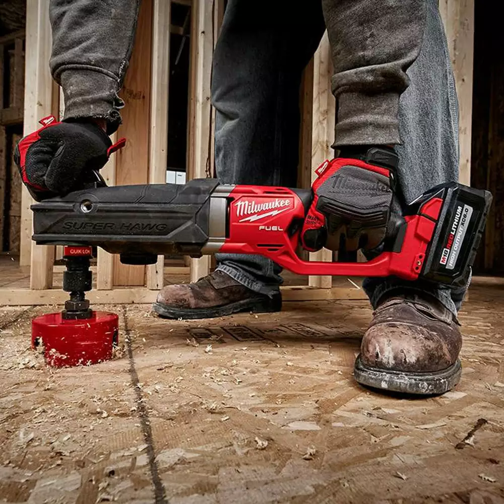 Milwaukee 2811-20 M18 FUEL 18V Super Hawg Right Angle Drill Quik-Lok - Bare Tool Tools & Equipment 10 Milwaukee 2811-20 M18 FUEL 18V Super Hawg Right Angle Drill Quik-Lok - Bare Tool Tools & Equipment