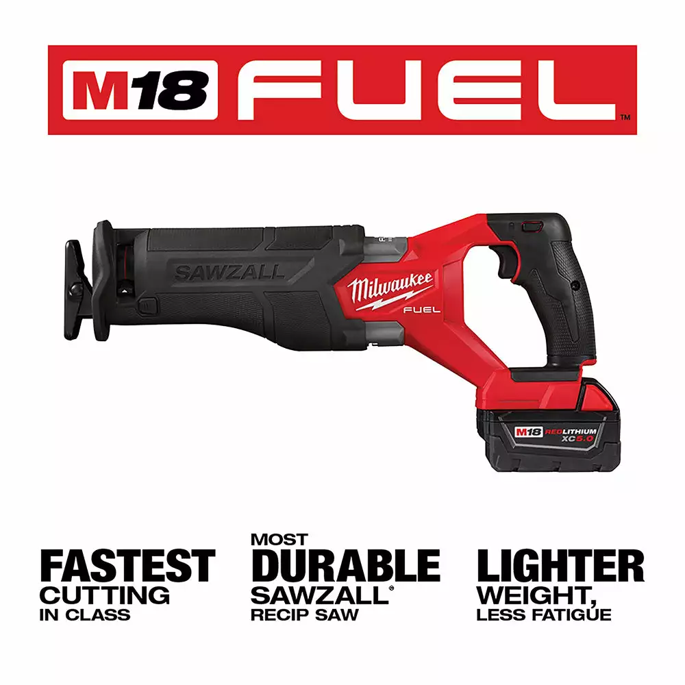 Tools & Equipment Milwaukee 2821-22 M18 FUEL 18V SAWZALL Cordless Reciprocating Saw Kit - 2/XC5.0 5 Tools & Equipment Milwaukee 2821-22 M18 FUEL 18V SAWZALL Cordless Reciprocating Saw Kit - 2/XC5.0