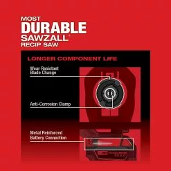 Tools & Equipment Milwaukee 2821-22 M18 FUEL 18V SAWZALL Cordless Reciprocating Saw Kit - 2/XC5.0 20 Tools & Equipment Milwaukee 2821-22 M18 FUEL 18V SAWZALL Cordless Reciprocating Saw Kit - 2/XC5.0