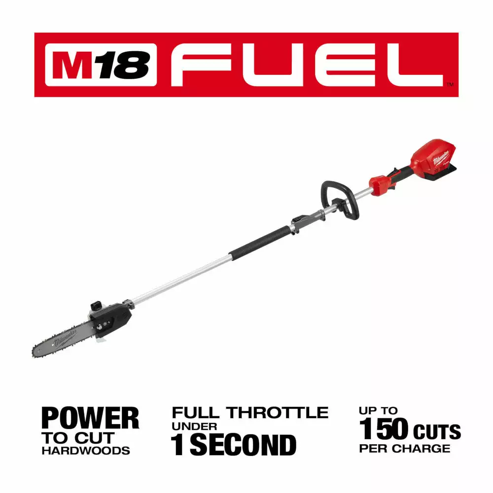 Milwaukee 2825-20PS M18 FUEL 10" Pole Saw W/ QUIK-LOK Attachment Capability 4 Milwaukee 2825-20PS M18 FUEL 10" Pole Saw W/ QUIK-LOK Attachment Capability