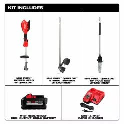 Lawn & Outdoor Power Milwaukee 2825-21STP M18 FUEL Cordless String Trimmer/Pole Saw Attachment Combo